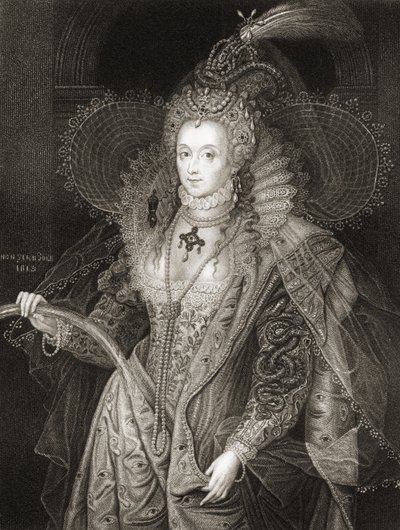 Koningin Elizabeth I (1533-1603) door Taddeo Zuccari